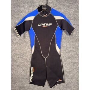 Cressi 2.5 mm Mens Shorty Wetsuit EUC MED M3 Black Blue‎